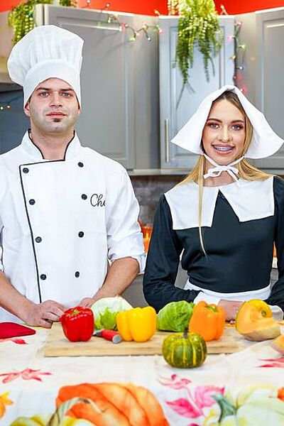 Sexy Pilgrim Khloe Kapri Has Sex With A Horny Chef Image #5