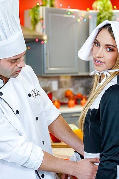 Sexy Pilgrim Khloe Kapri Has Sex With A Horny Chef Image #6